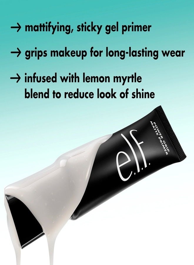 elf e.l.f. Power Grip Matte Primer – Sticky Gel Mattifying Makeup Primer for Long-Lasting Matte Finish, 26 ml - Image 4